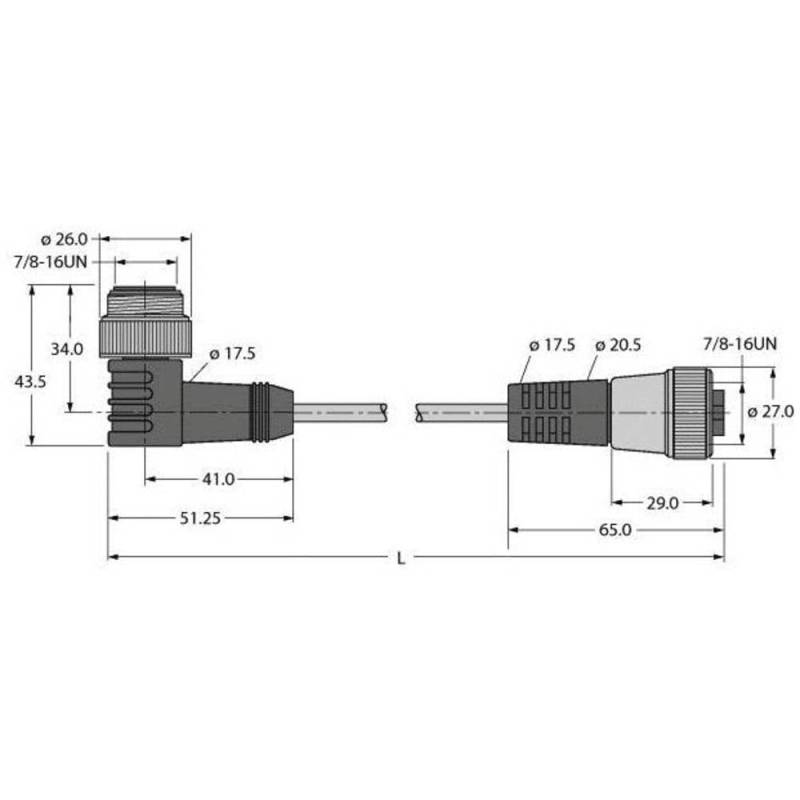 Turck U2725 Sensorsteckverbinder Aktoranschluss Steckverbinder Konfektioniert B-Ware von Turck