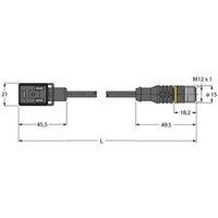 Turck VIS02-S80E-0,6-RSC5.31T/TXL Ventil steckverbinder Bauform BI 6606524 VIS02-S80E-0,6-RSC5.31T/T von Turck