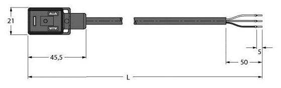 Turck Vis02 S80 E 10/Tel Ventilsteck  Verbinder Ventilsteckverbinder Bauform Bi B-Ware von Turck