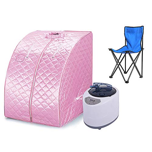 1000W, dampfsauna, mobile sauna, Heimsauna, Passen Sie die Temperatur an, fördern Sie die Durchblutung, halten Sie den Körper gesund (Rosa) von Turefans