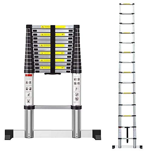 Teleskopleitern, Aluminiumleiter, Maximale Belastung 150 kg (4,1m) von Turefans