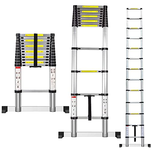 teleskopleiter, leiter ausziehbar, teleskop-aluminiumleiter, Maximale Belastung 150 kg (3,8m) von Turefans