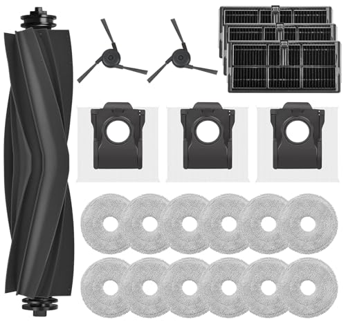 21 Zubehör Kompatibel fürDream X40 Ultra Complete L40 Ultra X40 Master Mova P50 Pro Ultra Ersatzteile Saugroboter Staubsauger Roboter Wischroboter Zubehörset mit 3 Filter, 12 Wischpad, 3 Staubbeutel von Turiueba