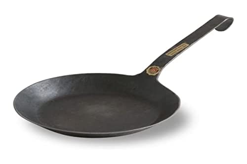 Turk 65522 Eisenpfanne mit flachen Hakenstiel freiform warmgeschmiedet, Durchmesser 22 cm von Turk