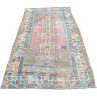 Oushak Teppich, Vintage Pastell Moderner Und Traditioneller 4x7 Boden Teppich, Für Wohnzimmer Schlafzimmer Dekor Handgemachter 2488 von TurkishArtBazaar