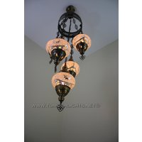 5-Kugel Sultan Mosaik Kronleuchter | Medium Globes 5-Kugel Sultan Mosaik Kronleuchter | Medium Globes von TurkishLights