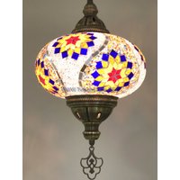 Handgemachte Mosaik Hängelampe - Extra Großer Globus | No5 Globus von TurkishLights