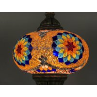 Handgemachte Mosaik Hängelampe - Extra Großer Globus | No5 Globus von TurkishLights