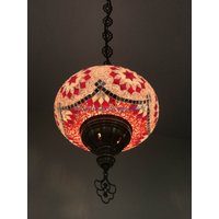 Handgemachte Mosaik Hängelampe - Extra Großer Globus | No5 Globus von TurkishLights