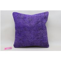 Antikes Kelim Kissen Handgemacht Vintage Boho Deko 16x16 Kissenbezug No 4770 von TurkishRugOutlet