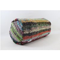 Boho Kelim Kissen Bolster Natürliche Wolle Handgemachtes Antikes Dekokissen 10x20 Inch Kissenbezug No 5 von TurkishRugOutlet