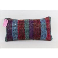 Deko Kelim Kissenbezug Bettwäsche Kissen Ethno Wohnkultur Lendenkissen Boho 10x20 No 1845 von TurkishRugOutlet