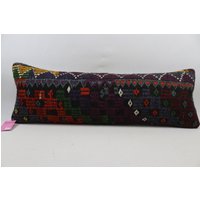 Dekorativer Kelim Kissenbezug Dekokissen Geschenkkissen Antikes Sofa Kissen Home Design 12x36 Zoll No 1050 von TurkishRugOutlet