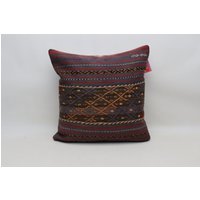 Ethno Kelim Kissenbezug Boho Dekokissen Nomadenkissen 20x20 von TurkishRugOutlet