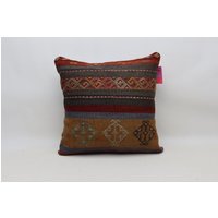 Handcraft Kelim Kissen Küsten Sofa Boho Überwurf 20x20 Kissenbezug No 1772 von TurkishRugOutlet