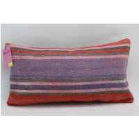 Handgemachter Kelim Kissenbezug Aus Bio-Wolle No 1566 von TurkishRugOutlet