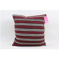 Handgemachtes Kelim Kissen Natürliches Dekoratives Gestreiftes Boho 40 X cm Kissenbezug No 3838 von TurkishRugOutlet