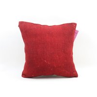 Kelim Kissenbezug Rot Eckkissen Sofakissen Boho Deko No 716 von TurkishRugOutlet