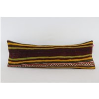 Küsten Kelim Kissen Boho Schlafzimmer Dekor Sofakissen 12x36 Zoll Kissenbezug No 953 von TurkishRugOutlet