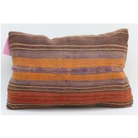 Rustikales Kelimkissen Orange Couchkissen Bio Truthahnkissen Home Decor Kissenbezug 16x24 Code 825 von TurkishRugOutlet