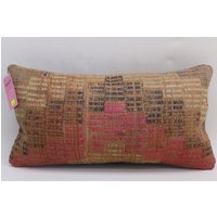 Türkisch Orientalisch Kelim Kissenbezug Rustikale Deko Kissen Natürliche Wolle Bodenkissen Antik 10x50cm No 1532 von TurkishRugOutlet