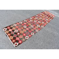 Handgeknüpfter Teppich Läufer, Herki Teppich, Vintage Kelimteppich, Rra0859 von TurkishRugRose