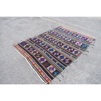 Kelim Teppich, Kelimteppich, Handgewebt, Wohndekor, 150x200cm Ra2367 von TurkishRugSupplier