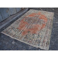 Orientteppich, Kelimteppich, Vintage Teppich, Boho Handgemachter Oushak Wollteppich, 150 X 240 cm Ra0608 von TurkishRugSupplier