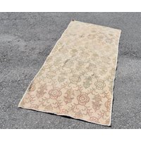 Vintage Teppich, Handgewebter Teppich Läufer, Kelimteppich, Flurteppich, Wollteppich, 70 X 150 cm, Ra0262 von TurkishRugSupplier