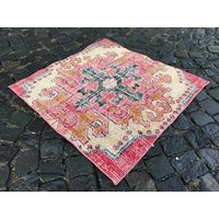 3 X 2.8 Ft Boho-Dekor-Teppich, Kelim-Teppich, Kelim Teppich, Kelimteppich, Kelimteppich von Turkishrugsvendor