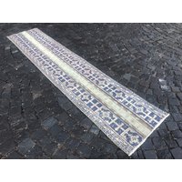 302 X 62 cm Vintage Teppich, Teppichläufer, Kelim Handgemacht, Wollteppich, Unikat von Turkishrugsvendor