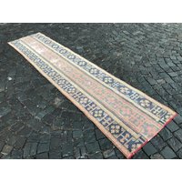 331 X 72 cm Großen Vintage Teppich, Läufer, Teppichläufer, Handgewebter Patchwork Teppich von Turkishrugsvendor