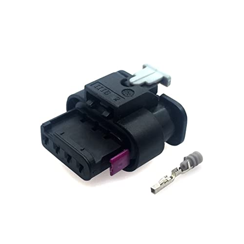 Turmeric 2 Sätze 4 Pin Tyco AMP wasserdichtes Autokabel Weichai autonomer Wassertemperatursensor-Sensor-Stecker weiblicher Sockel 1718657-1 ( Color : Follow me cheaper , Package : 2 sets ) von Turmeric