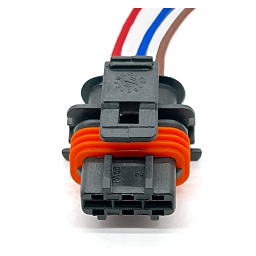 Turmeric Hengliang Store 3 Pin 3,5 mm Autodrucksensor Wasserdicht Elektrische Buchse Stecker Kabelbaum Passend für 1928403110 1928404074 (Farbe: 3-polige Buchse, Größe: 1 Stück mit 15 cm 18AWG) von PIKETU