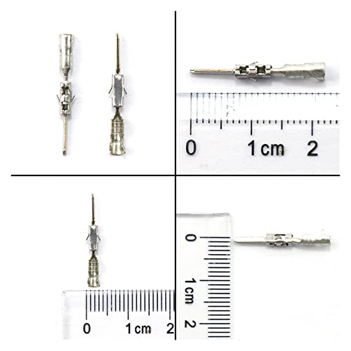 Turmeric Hengliang Store 6 0pcs 1,5 mm 623/615b 621/611 627/617 Männliche weibliche Draht -Crimp -Klemmenstifte Auto -Elektroanschluss Reparaturteile for Autoboot geeignet (Color : 615B-1.5 30pcs) von Turmeric