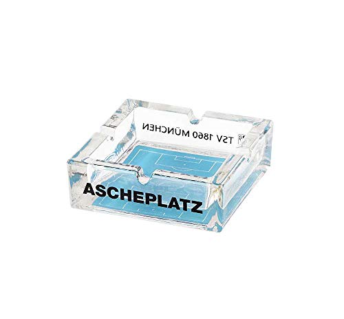 TSV 1860 München Aschenbecher - Ascheplatz - Glas Ascher Ashtray - Plus Lesezeichen Wir lieben Fußball von Turn- und Sportverein München