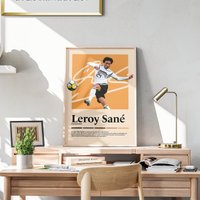 Leroy Sané Fußball-Poster Leroy Sané Fußball-Poster von TurnYouPoster