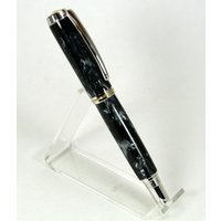 Hand Gedrehte Stift Jr Gentleman Rhodium Mit Holzkohle Cebloplast Hand Gedrehte Stift Jr Gentleman Rhodium Mit Holzkohle Cebloplast von TurnedTrees