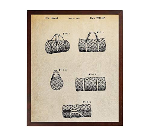 Turnip Designs Designer-Handtasche, Patent-Druck, Mode-Wandkunst, Geschenke für Ihr Wohnheim, Louis Vuitton, Poster-Design TDP1120 von Turnip Designs