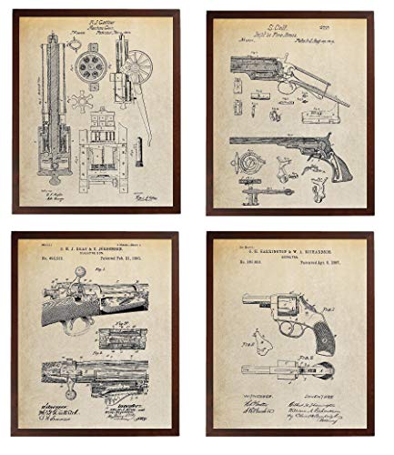 Turnip Designs Gatling Gun Colt Paterson Pistole Repeating Rifle Revolver Patent Poster Machine Gun Military Fans Art Vintage TDP236 Turnip Designs Gatling Gun Colt Paterson Pistole Repeating Rifle Revolver Patent Poster Machine Gun Military Fans Art Vintage TDP236 von Turnip Designs