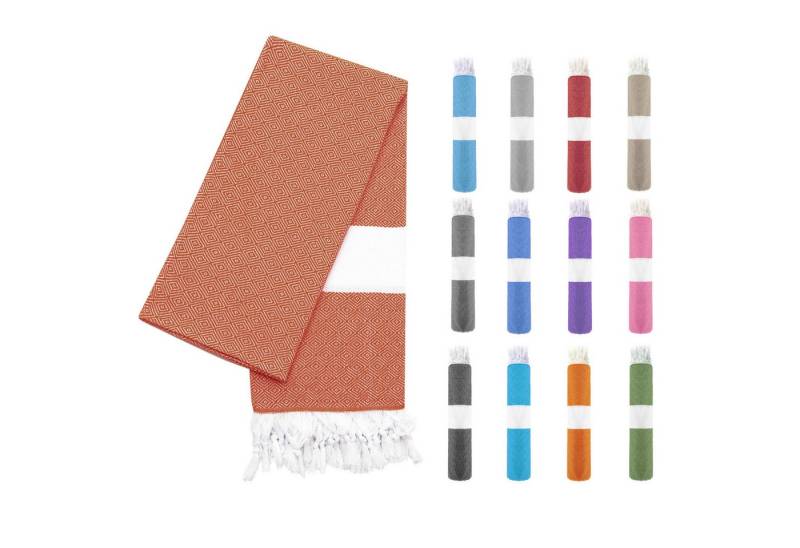 Turquoise Home Strandtuch Ecoluxe Hamamtuch 100x200cm XL Saunahandtuch, 100% recycelte Baumwolle von Turquoise Home