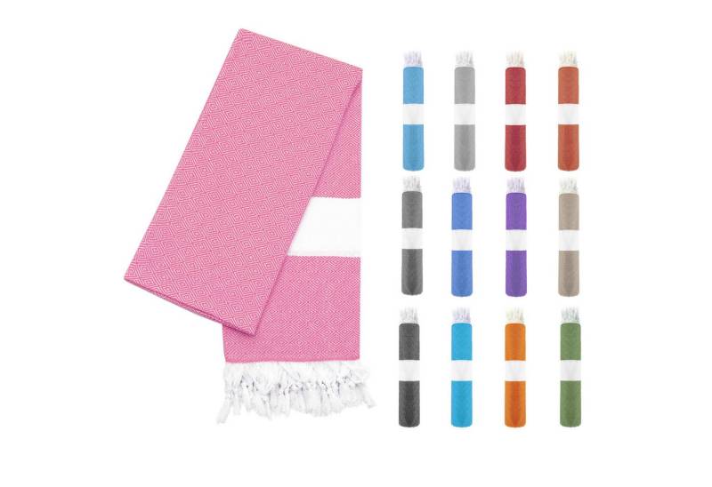 Turquoise Home Strandtuch Ecoluxe Hamamtuch 100x200cm XL Saunahandtuch, 100% recycelte Baumwolle von Turquoise Home