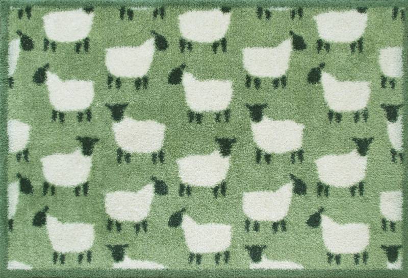 Turtle Mat Fußmatte Flock Green, rechteckig, Höhe: 9 mm von Turtle Mat