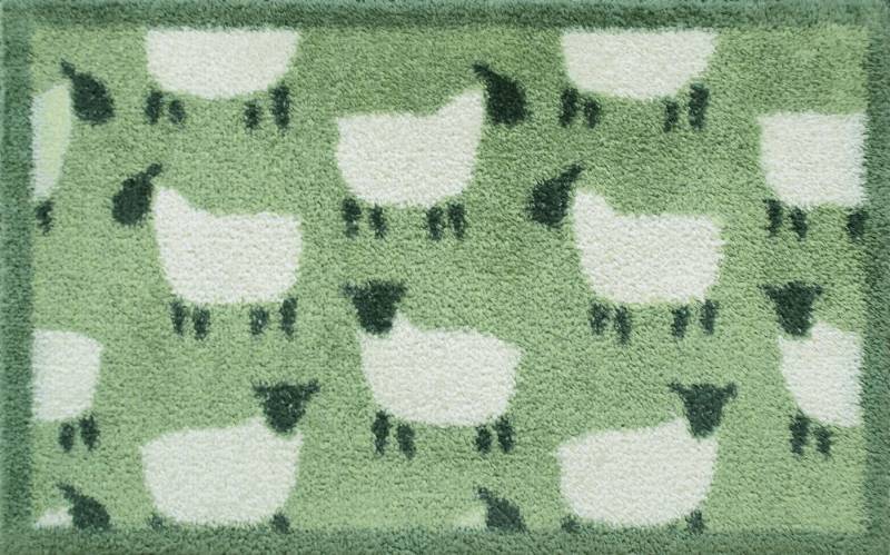 Turtle Mat Fußmatte Flock Green, rechteckig, Höhe: 9 mm von Turtle Mat