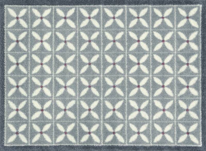 Turtle Mat Fußmatte Flower Fields Grey, rechteckig, Höhe: 9 mm von Turtle Mat