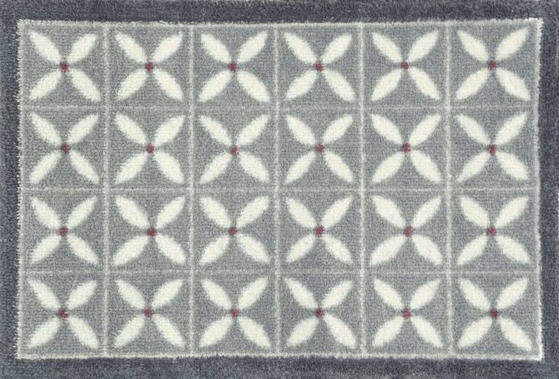 Turtle Mat Fußmatte Flower Fields Grey, rechteckig, Höhe: 9 mm von Turtle Mat