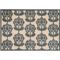 Turtle Mat Fußmatte "Pop Flowers Neutral" rechteckig 9 mm Höhe von Turtle Mat