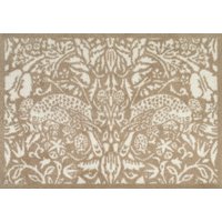 Turtle Mat Fußmatte "Pure Strawberry Thief Natural", rechteckig, 9 mm Höhe von Turtle Mat