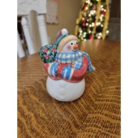 Vintage Susan Winget Stapeln Schneemann Salz - Und Pfefferstreuer 5 "Groß von TurtleTribeTreasures