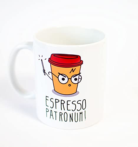 Tasse mit Aufdruck „Espresso Patronum“, inspiriert von Harry Potter, Frühstück von TusPersonalizables.com